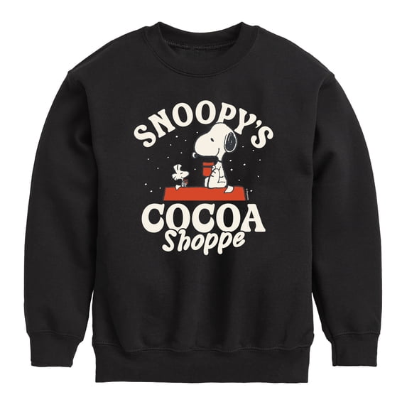 Peanuts - Snoopy's Cocoa Shoppe Boys' Graphic Long Sleeve Fleece Sweatshirt