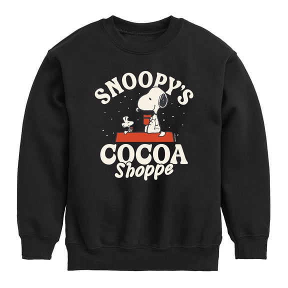 Peanuts - Snoopy's Cocoa Shoppe - Youth Boys Crew Fleece Sweatshirt