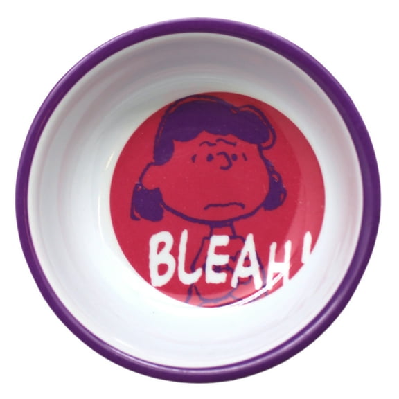 Peanuts Snoopy's Friend Lucy Bowl - Bleah!" Pink, Violet and White Kids Dinner Bowl