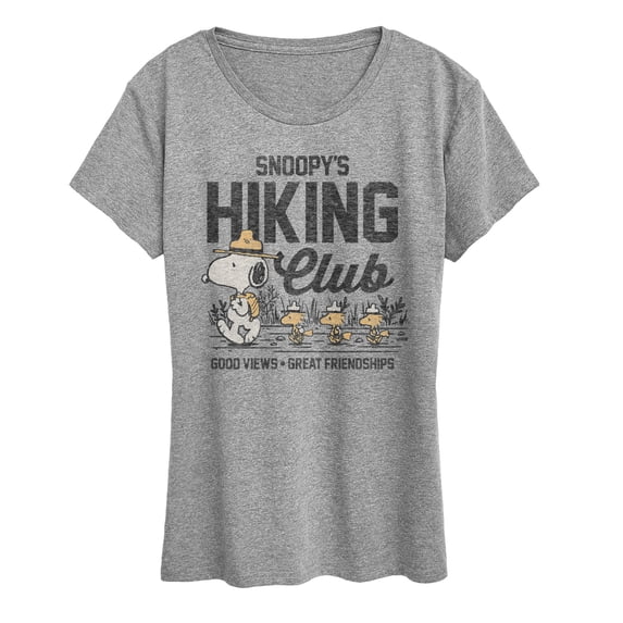 Peanuts - Snoopy's Hiking Club - Women's Short Sleeve Graphic T-Shirt