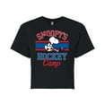 thumbnail image 1 of Peanuts - Snoopy's Hockey Camp - Juniors Cropped Graphic T-Shirt, 1 of 6