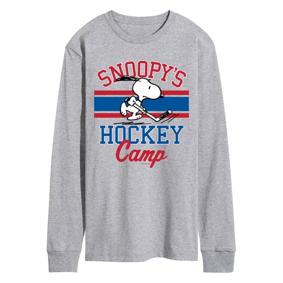 Peanuts - Snoopy's Hockey Camp - Men's Long Sleeve Graphic T-Shirt