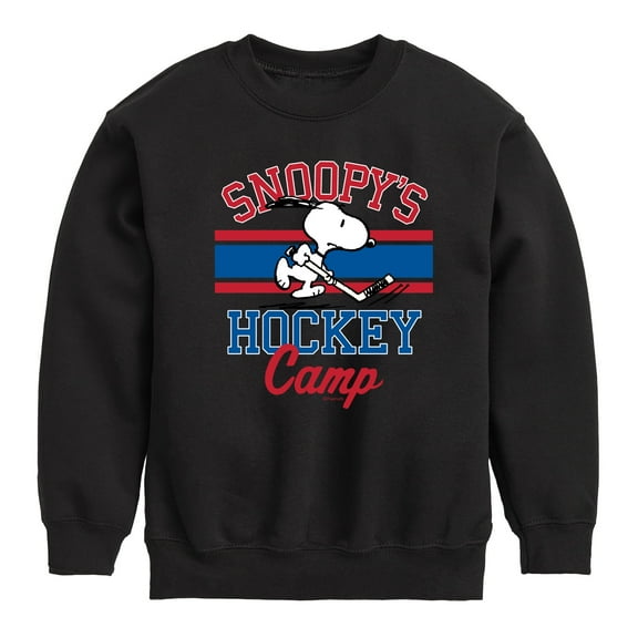 Peanuts - Snoopy's Hockey Camp - Toddler And Youth Crewneck Fleece Sweatshirt