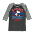 thumbnail image 1 of Peanuts - Snoopy's Hockey Camp - Toddler And Youth Raglan Graphic T-Shirt, 1 of 7