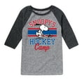 thumbnail image 1 of Peanuts - Snoopy's Hockey Camp - Toddler And Youth Raglan Graphic T-Shirt, 1 of 5