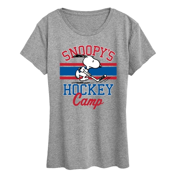 Peanuts - Snoopy's Hockey Camp - Women's Short Sleeve Graphic T-Shirt