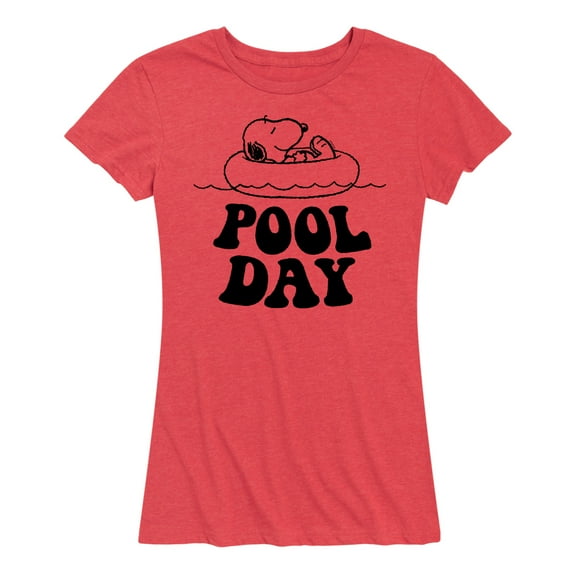 Peanuts - Snoopy's Pool Day - Women's Short Sleeve Graphic T-Shirt