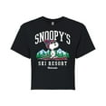 thumbnail image 1 of Peanuts - Snoopy's Ski Resort - Juniors Cropped Cotton Blend T-Shirt, 1 of 6
