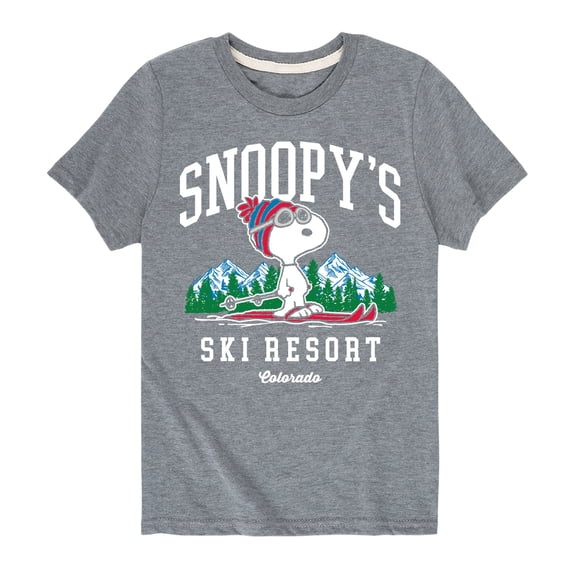 Peanuts - Snoopy's Ski Resort - Toddler And Youth Short Sleeve Graphic T-Shirt