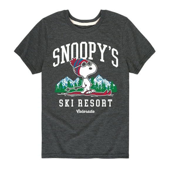 Peanuts - Snoopy's Ski Resort - Toddler And Youth Short Sleeve Graphic T-Shirt