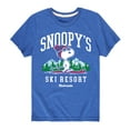 thumbnail image 1 of Peanuts - Snoopy's Ski Resort - Toddler And Youth Short Sleeve Graphic T-Shirt, 1 of 6