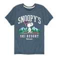 thumbnail image 1 of Peanuts - Snoopy's Ski Resort - Toddler And Youth Short Sleeve Graphic T-Shirt, 1 of 6