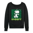 thumbnail image 1 of Peanuts - Snoopy's St. Patrick's Day - Women's Lightweight French Terry Long Sleeve Shirt, 1 of 6