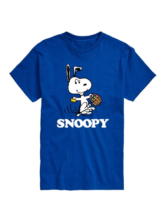 - Snoopy with Easter Basket Men's Short Sleeve Graphic T-Shirt