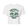 thumbnail image 1 of Peanuts - Snoopys Camp Crew - Juniors Cropped Cotton Blend T-Shirt, 1 of 5