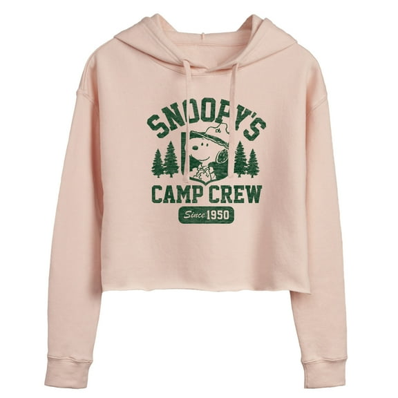 Peanuts - Snoopys Camp Crew - Juniors Cropped Pullover Hoodie