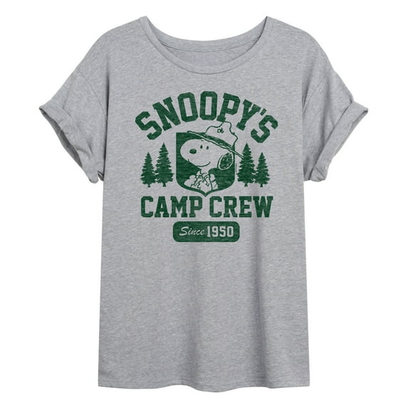 Peanuts - Snoopys Camp Crew - Juniors Ideal Flowy Muscle T-Shirt
