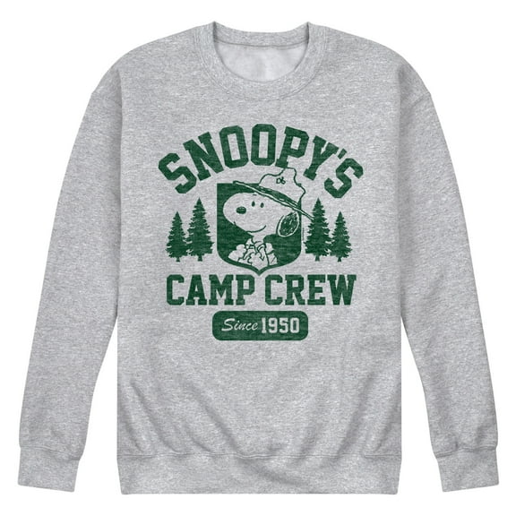 Peanuts - Snoopys Camp Crew - Men's Crew Neck Fleece Pullover