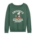 thumbnail image 1 of Peanuts - Snoopys Cocoa Shoppe - Women's French Terry Long Sleeve Pullover, 1 of 5