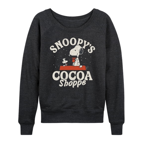 Peanuts - Snoopys Cocoa Shoppe - Women's French Terry Long Sleeve Pullover