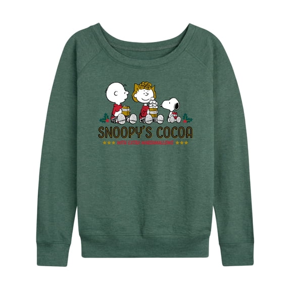 Peanuts - Snoopys Cocoa - Women's French Terry Long Sleeve Pullover