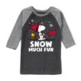 thumbnail image 1 of Peanuts - Snow Much Fun - Toddler And Youth Raglan Graphic T-Shirt, 1 of 7