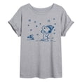thumbnail image 1 of Peanuts - Snow Snoopy And Woodstock - Juniors Ideal Flowy Muscle T-Shirt, 1 of 6
