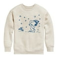 thumbnail image 1 of Peanuts - Snow Snoopy And Woodstock - Toddler & Youth Crewneck Fleece Sweatshirt, 1 of 6