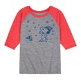 thumbnail image 1 of Peanuts - Snow Snoopy And Woodstock - Toddler & Youth Raglan Graphic T-Shirt, 1 of 7