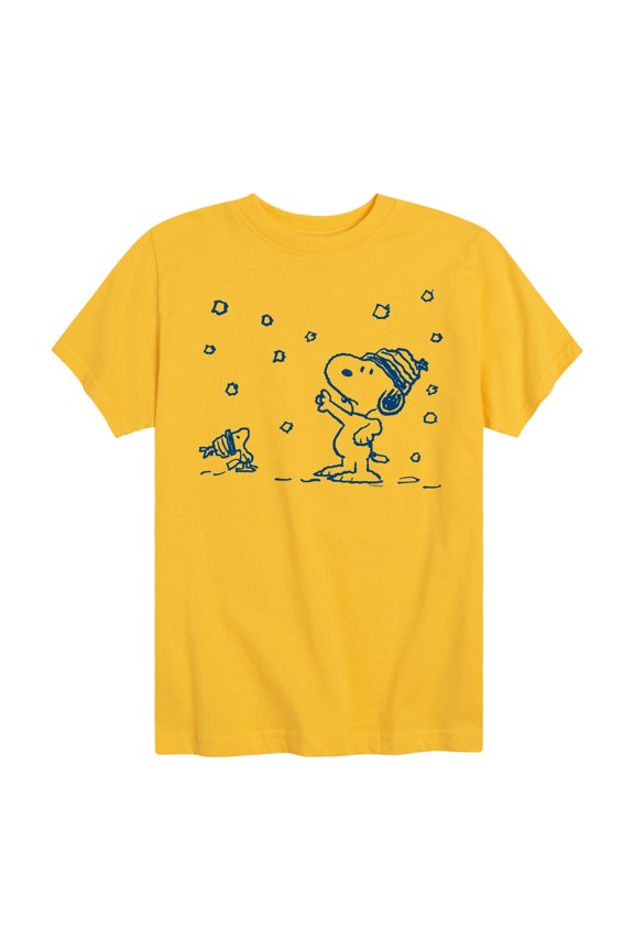 - Snow Snoopy And Woodstock - Toddler & Youth Short Sleeve Graphic T-Shirt