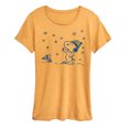 thumbnail image 1 of Peanuts - Snow Snoopy And Woodstock - Women's Short Sleeve Graphic T-Shirt, 1 of 7