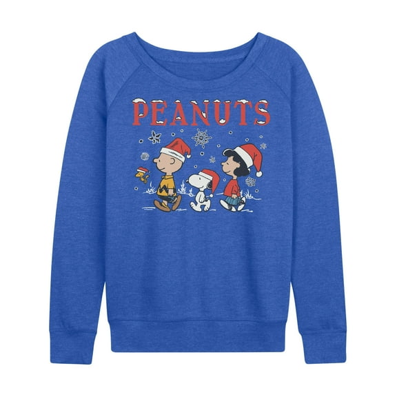 Peanuts - Snowflakes - Women's French Terry Long Sleeve Pullover