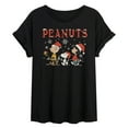 thumbnail image 1 of Peanuts - Snowflakes - Womens Oversized Graphic T-Shirt, 1 of 5