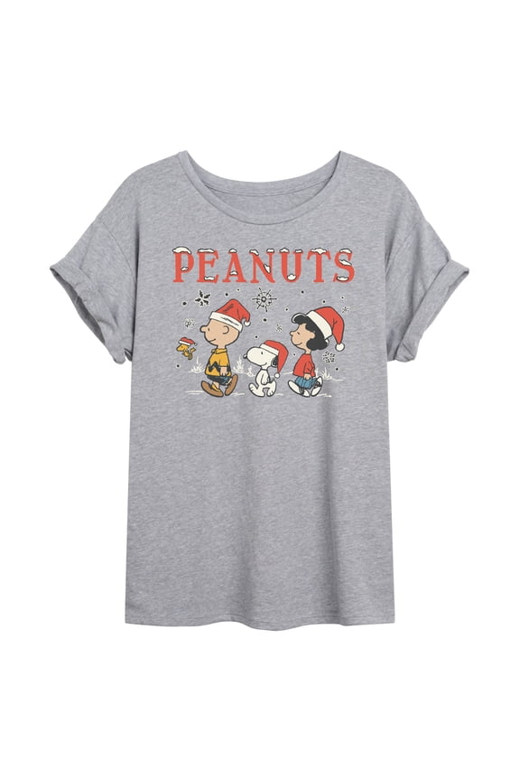 - Snowflakes - Womens Oversized Graphic T-Shirt