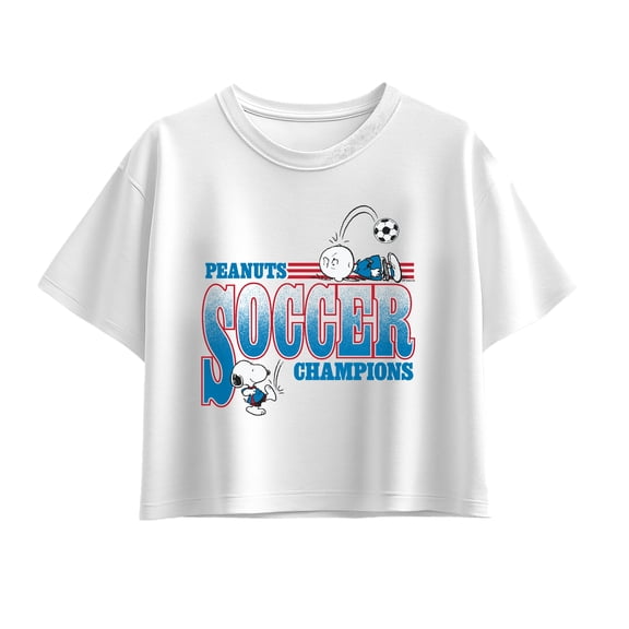 Peanuts - Soccer Champ - Youth Girls Boxy T-Shirt