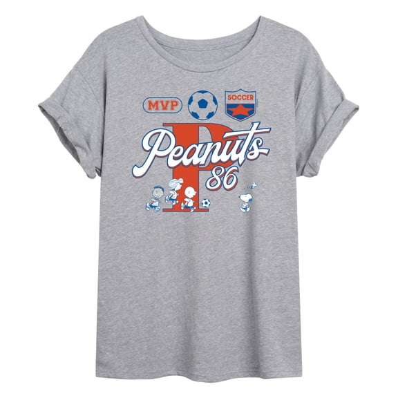 Peanuts - Soccer Jersey - Juniors Oversized Graphic T-Shirt