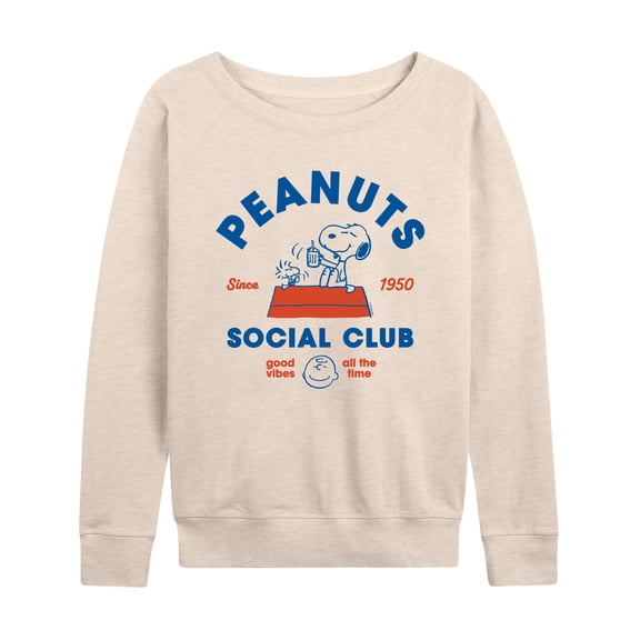 Peanuts - Social Club - Women's French Terry Long Sleeve Shirt