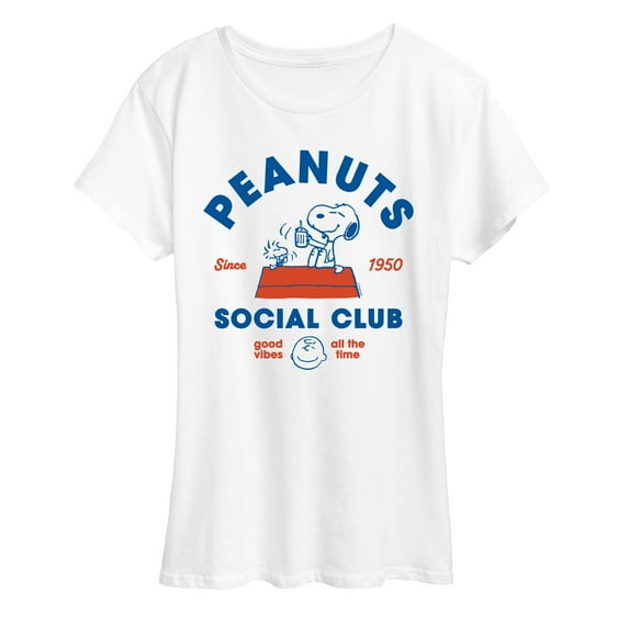 Peanuts - Social Club - Women's Short Sleeve Graphic T-Shirt