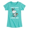 thumbnail image 1 of Peanuts - Some Bunny - Girls Toddler And Youth Short Sleeve T-Shirt, 1 of 5