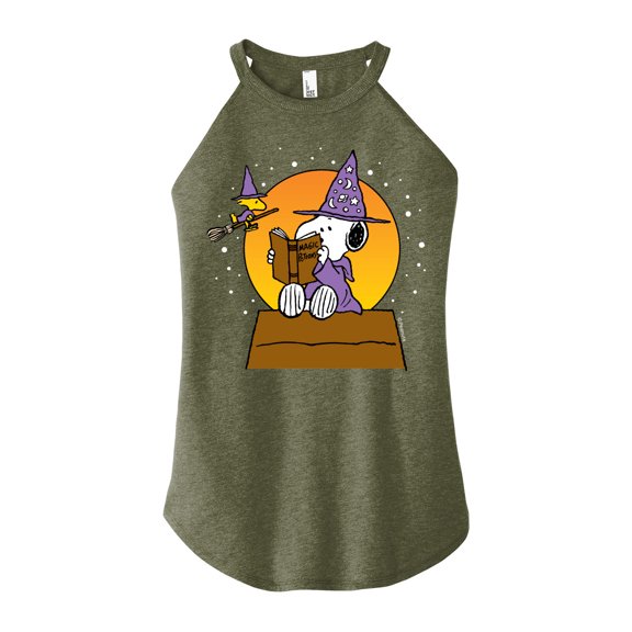 Peanuts - Sorcerer Snoopy Woodstock - Juniors High Neck Tank Top
