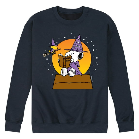 Peanuts - Sorcerer Snoopy Woodstock - Men's Crew Neck Fleece Pullover