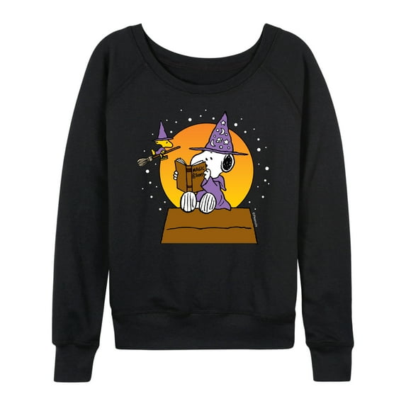Peanuts - Sorcerer Snoopy Woodstock - Women's Lightweight French Terry Long Sleeve Shirt
