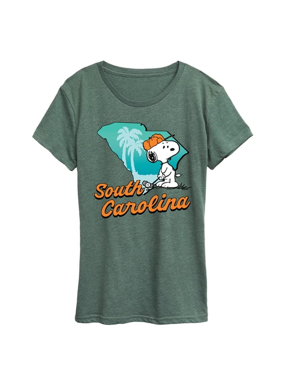 - South Carolina Snoopy Women's Short Sleeve Graphic T-Shirt