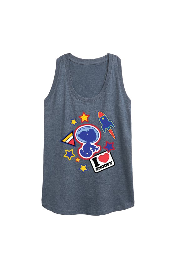 - Space Snoopy Flair - Women's Racerback Tank Top