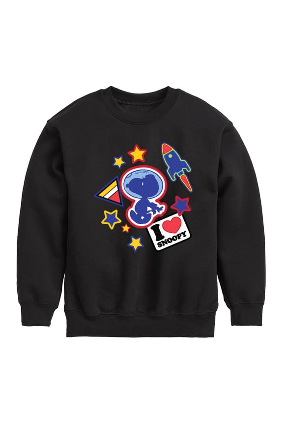 - Space Snoopy Flair - Youth Crewneck Sweatshirt