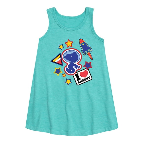 Peanuts - Space Snoopy Flair - Youth Girls A-line Dress