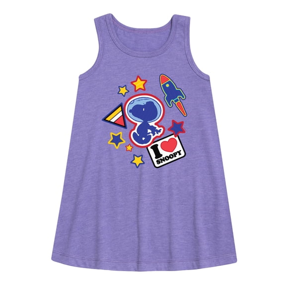 Peanuts - Space Snoopy Flair - Youth Girls A-line Dress