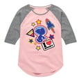 thumbnail image 1 of Peanuts - Space Snoopy Flair - Youth Girls Raglan Tee, 1 of 6