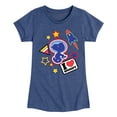 thumbnail image 1 of Peanuts - Space Snoopy Flair - Youth Girls Short Sleeve Tee, 1 of 6
