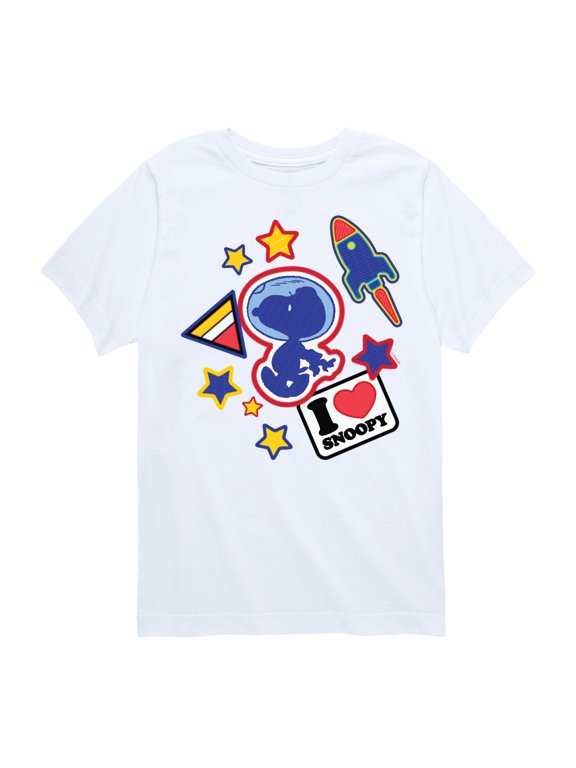 - Space Snoopy Flair Boys' Short Sleeve Graphic T-Shirt